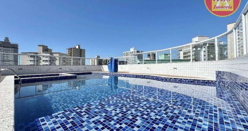 Apartamento com 1 quarto - 300 metros da praia -  à venda, 50 m² por R$ 330.000 - Caiçara - Praia Grande/SP