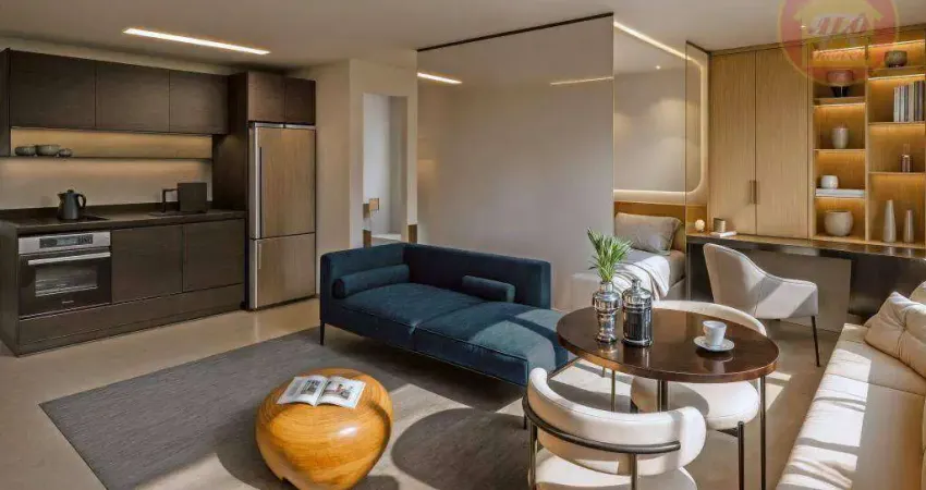 Studio com 1 quarto à venda, 38 m² por r$ 388.865 - centro - são vicente/sp