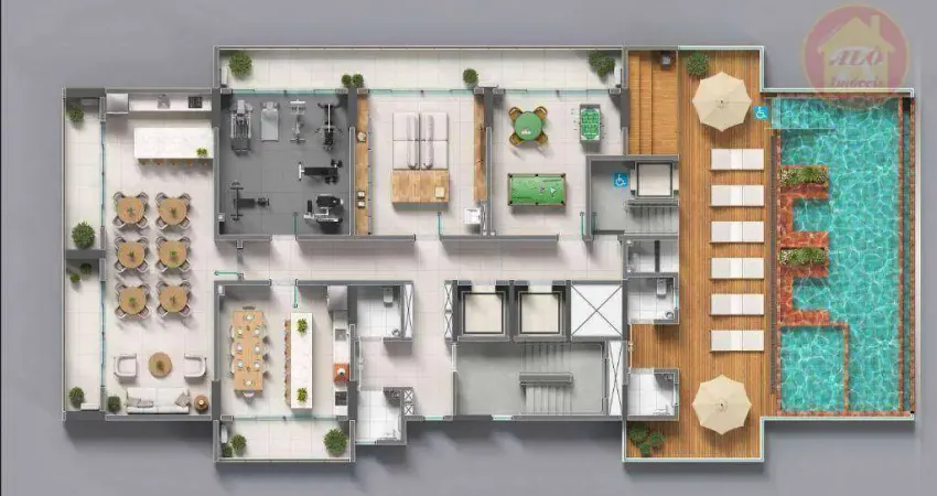 Studio com 1 quarto à venda, 38 m² por r$ 339.840 - centro - são vicente/sp