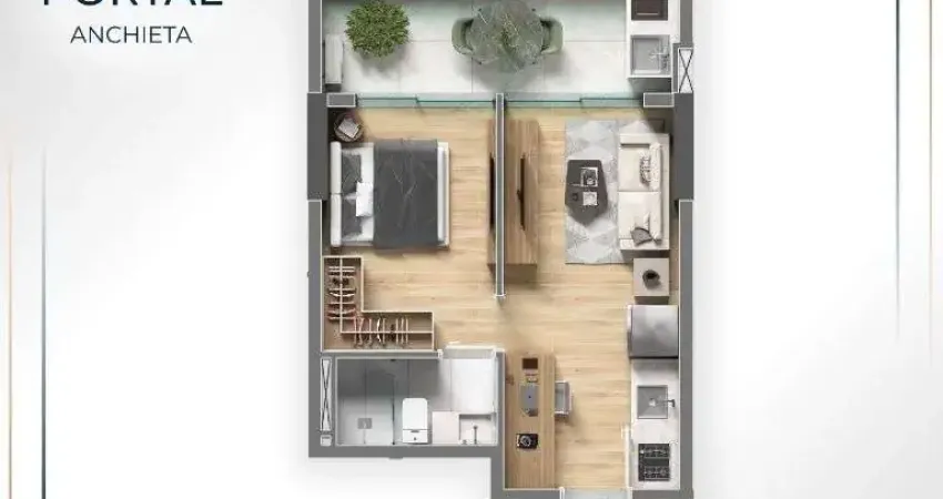 Studio com 1 quarto à venda, 36 m² por r$ 320.232 - centro - são vicente/sp