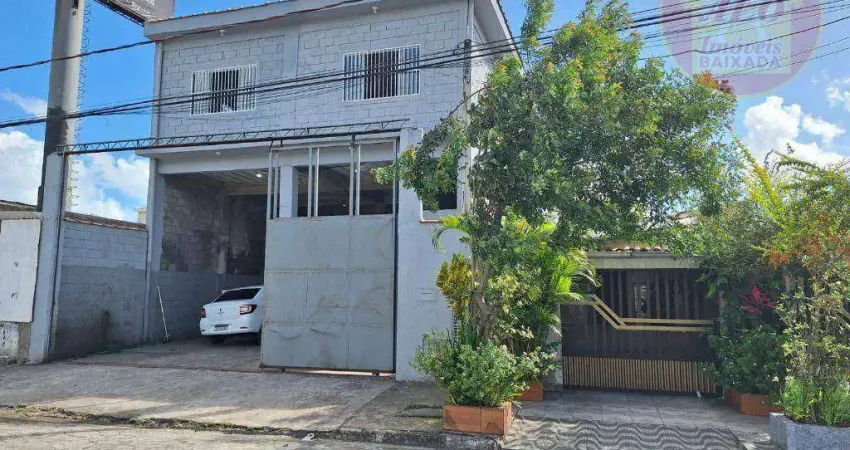 Galpão, 465 m² - venda por R$ 1.500.000 ou aluguel por R$ 15.000/mês - Vila Margarida - São Vicente/SP