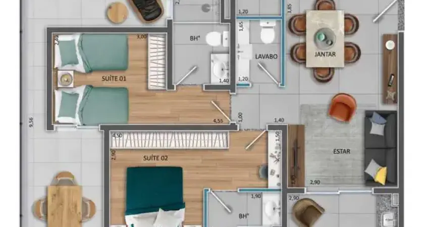 Apartamento garden com 2 suítes à venda no residencial avelã - itupeva/sp.