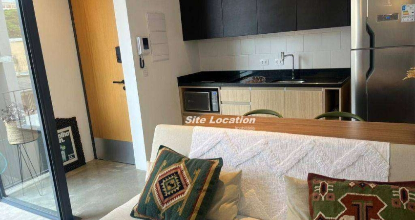 111941Apartamento com 1 dormitório à venda, 38 m² por R$ 645.000 - Brooklin - São Paulo/SP