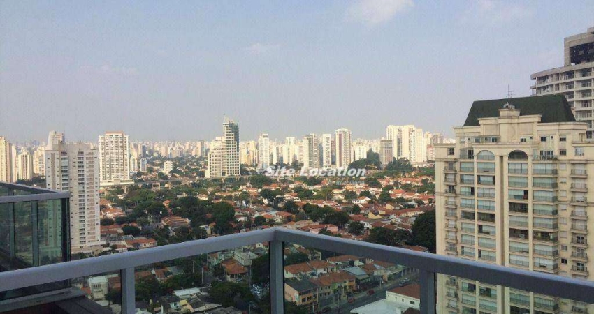 115704 Apartamento com 1 dormitório para alugar, 80 m² por R$ 7.779/mês - Brooklin - São Paulo/SP