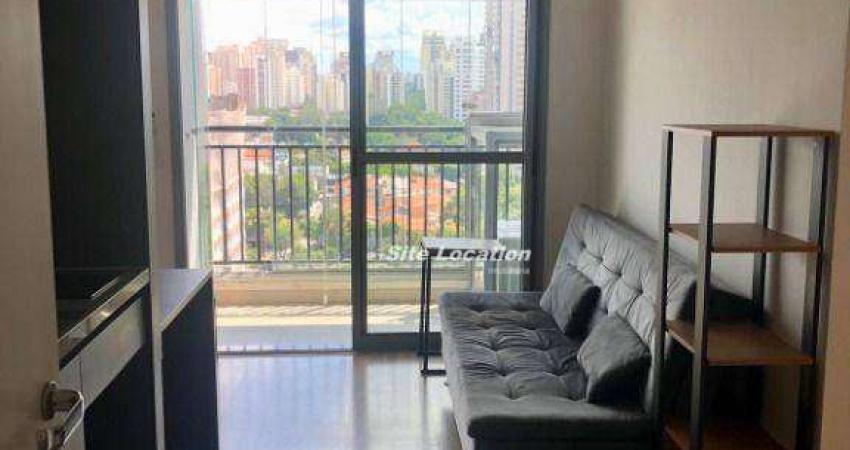 117774 Excelente Localização! Apartamento Mobiliado com Varanda envidraçada em condomínio com Lazer. A poucos metros do Shoipping Ibirapuera. Próximo
