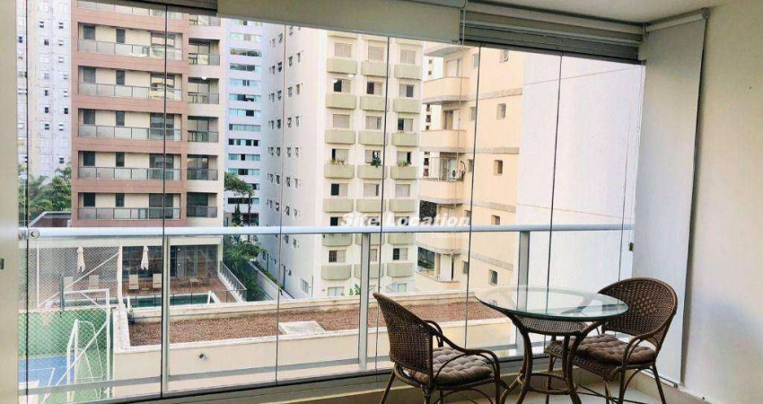 118824 Lindo Studio mobiliado com Varanda em Condomínio com Lazer completo