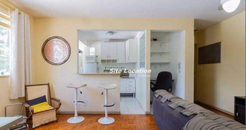 118004 Apartamento com 1 dormitório para alugar, 65 m² por R$ 3.789/mês - Campo Belo - São Paulo/SP