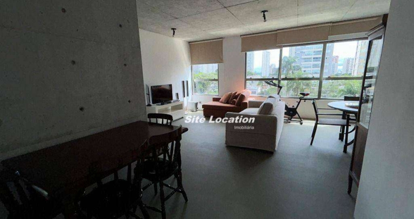 121149  - 118149 Apartamento com 1 dormitório, 75 m² - venda por R$ 1.500.000 ou aluguel por R$ 6.750/mês - Campo Belo - São Paulo/SP