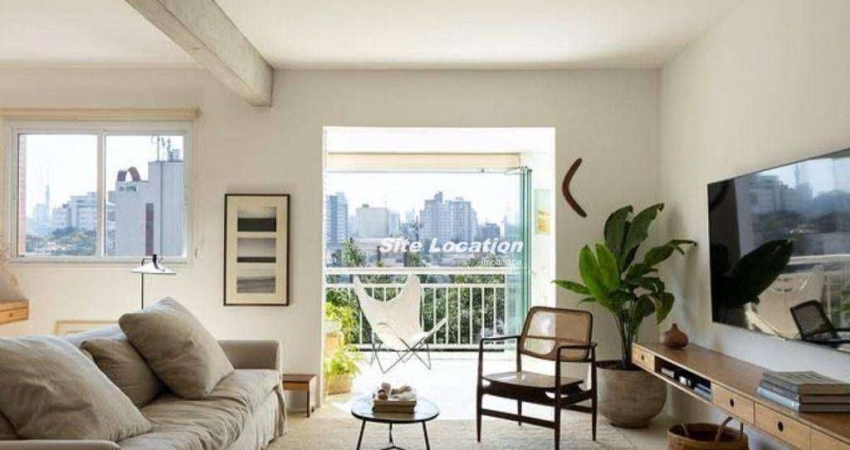 121317Apartamento com 1 dormitório para alugar, 73 m² por R$ 9.514/mês - Pinheiros - São Paulo/SP