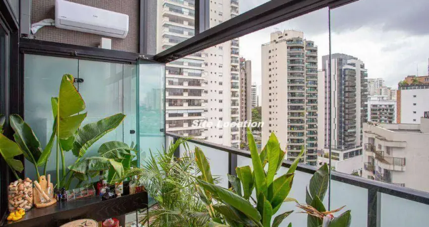 121691 Apartamento com 1 dormitório à venda, 67 m² por R$ 1.400.000 - Campo Belo - São Paulo/SP