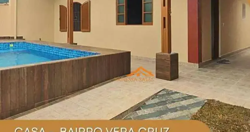 Casa com 3 dormitórios à venda, 109 m² por R$ 395.000,00 - Vera Cruz - Mongaguá/SP