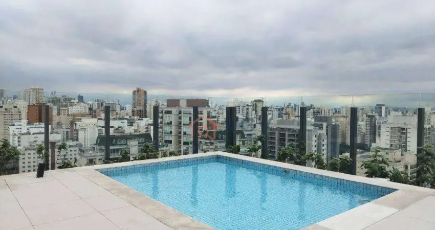 Apartamento de 36 m2 com 1 dormitorio, sala, cozinha e banheiro. oportunidade para profissionais autonomos.