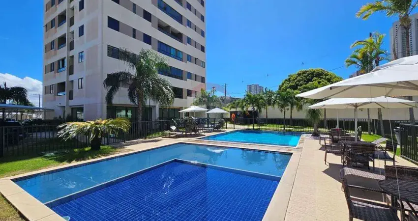 Apart. mobiliado no Cond. Áurea Guedes em Ponta Negra, andar alto, ventilado, lazer completo