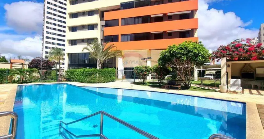 Lindo Apart. no Cond. Corais de Capim Macio c/ 96 m², andar alto, lado sombra, ventilado