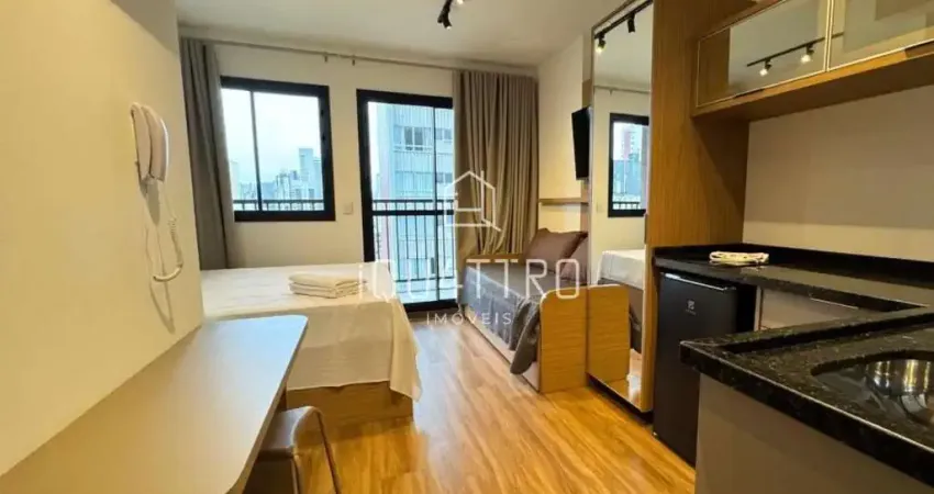 Studio 25,18 m com sacada no ibiza unique home, centro de curitiba