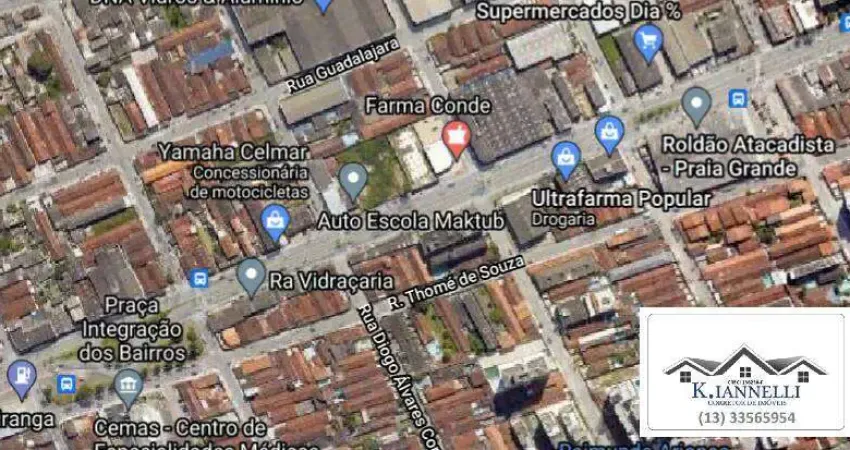 Terreno comercial à venda em Guilhermina, Praia Grande 