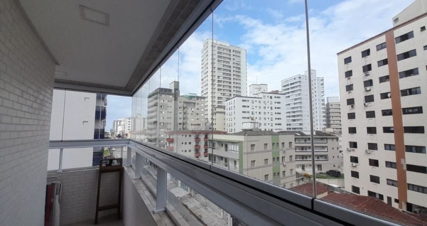Apartamento com 1 dormitório para alugar, 46 m² por R$ 2.500,00/mês - Vila Guilhermina - Praia Grande/SP