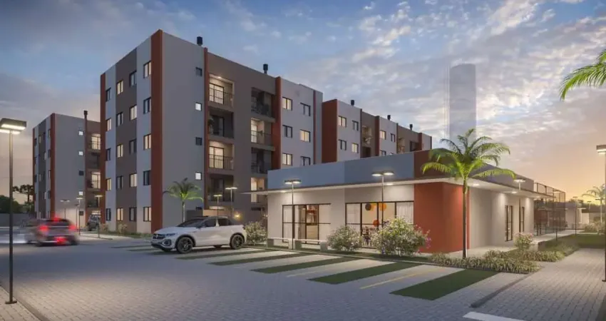 Apartamento com 2 quartos, com entrada parcelada em Pinhais, sacada com churrasqueira.