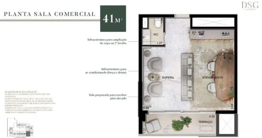 Consultório para venda possui 41 metros quadrados em itaim bibi - são paulo - sp