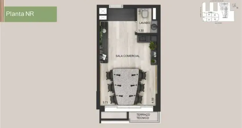 Escritório para venda possui 32 metros quadrados em moema - são paulo - sp