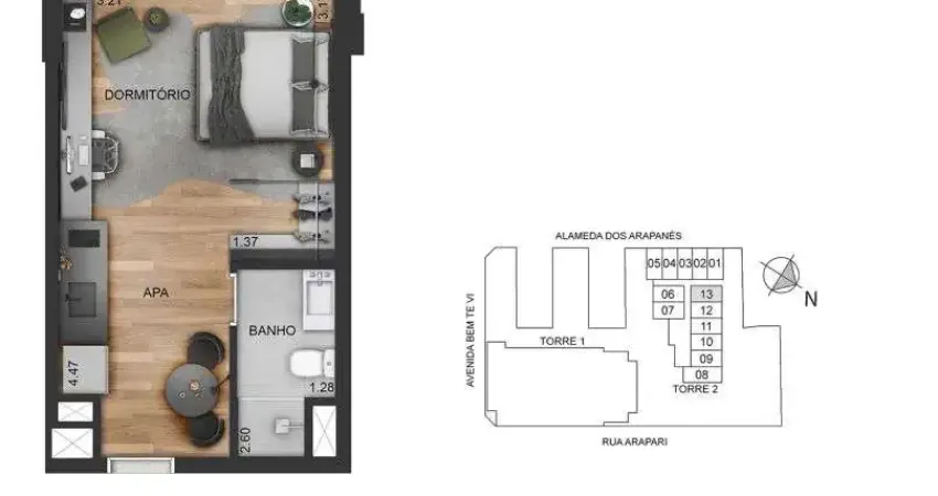 Imóvel para venda possui 28 metros quadrados com 1 quarto em moema - são paulo - sp