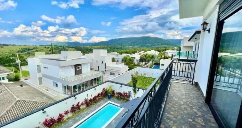 Belíssima casa neoclássica com 5 suítes e acabamento refinado no condomínio reserva da serra/ jundia