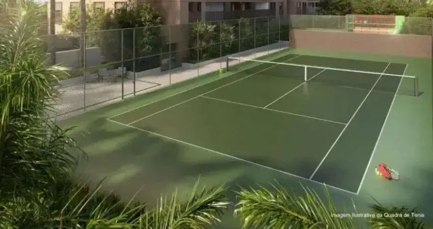 Apartamentos de 114 m² com 3 suítes, hall privativo em condomínio com quadra de tenis