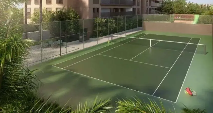 Apartamentos de 114 m² com 2 suítes, hall privativo em condomínio com quadra de tenis