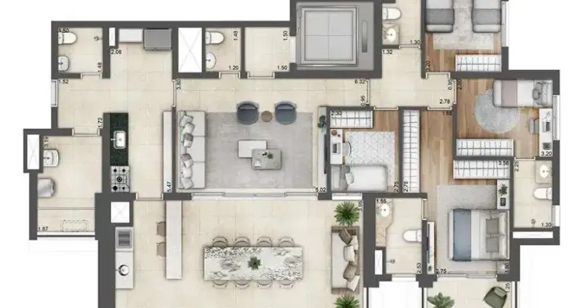 Apartamento de 159m² | 4 dormitórios ou 3 suítes | 2 vagas | butantã - sp