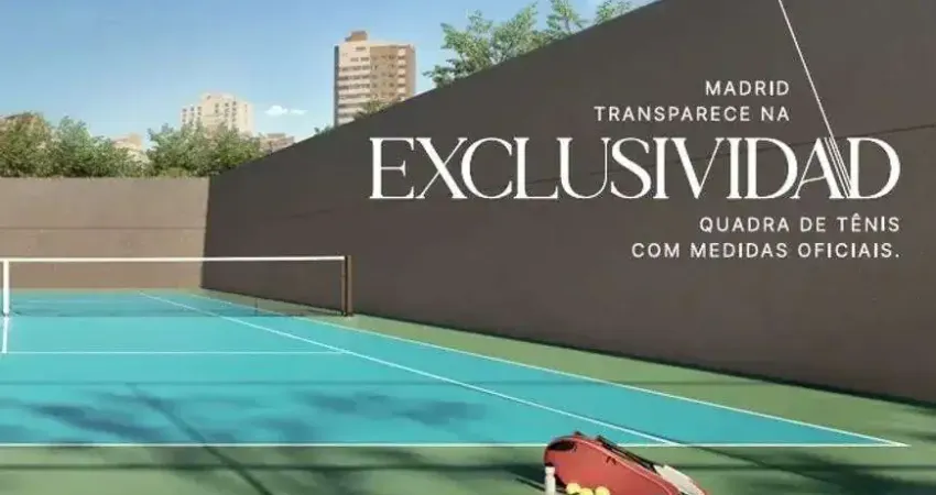 Apartamentos de 114 m² com 3 suítes, hall privativo em condomínio com quadra de tenis