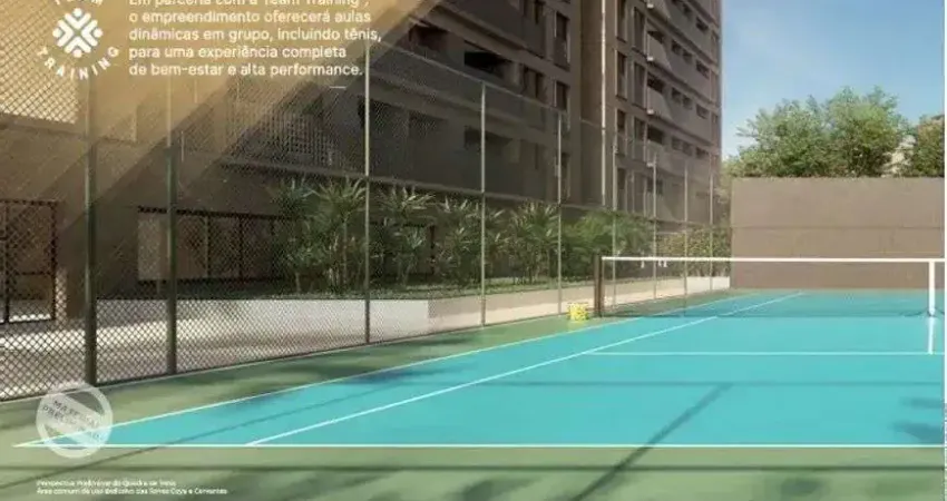 Apartamentos de 114 m² com 3 suítes, hall privativo, varanda gourmet e ambientes planejados.