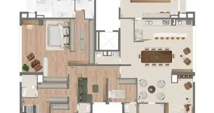 Apto a venda possui 282 metros² com 4 suítes e 4 vagas em predio com quadra de tenis