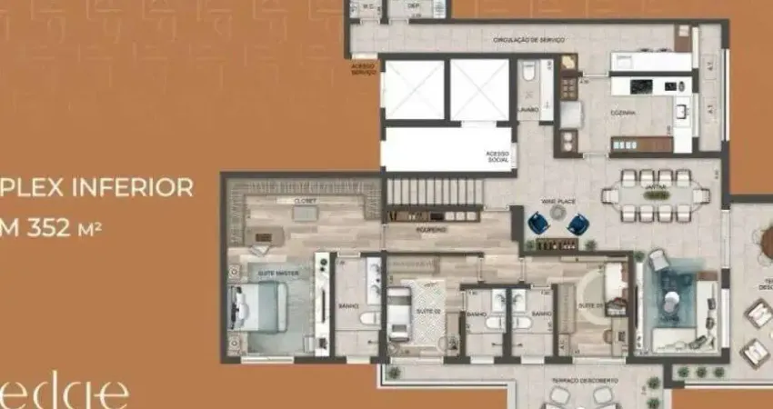 Duplex para venda tem 352 metros quadrados com 3 quartos em brooklin paulista - são paulo - sp