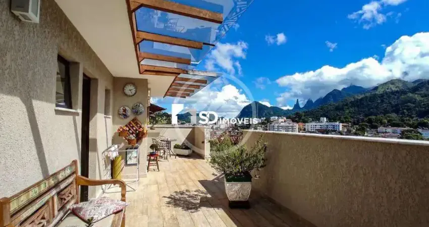 Apartamento com ampla área externa e gourmet privativos, vista para dedo de deus codigo: 62272