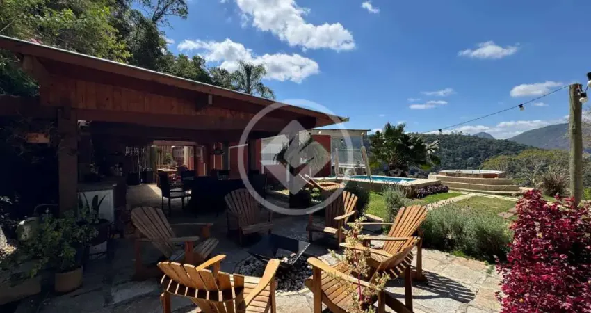 Casa linear à venda, 5 quartos, 3 suítes - fazenda alpina, teresópolis/rj. codigo: 157826