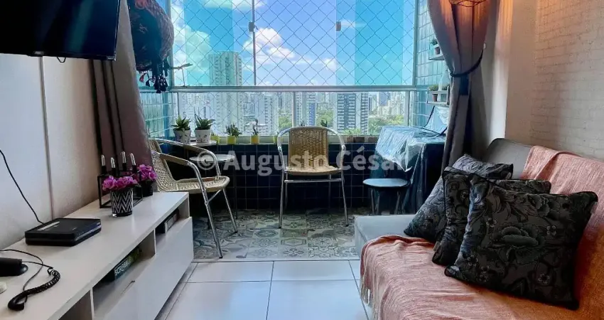 Apartamento venda possui 59 metros com 2 quartos sendo 1 suíte + 1 reversível com 1 vg - na Madalena - Recife PE