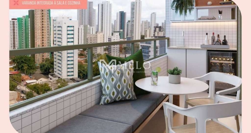 Oportunidade: 55,51m²,2 quartos (01 suíte), sala, cozinha, varanda, wc-MUDANÇA GRÁTIS.