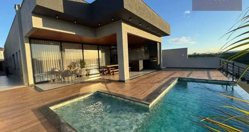 Mansão linear com vista para lagoa 3 suítes no condomínio boulevard lagoa