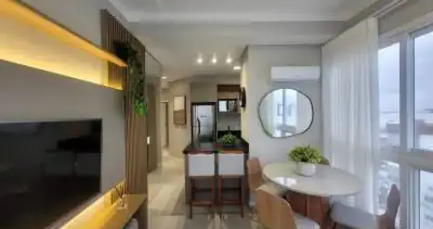 Apartamento 02 dormitórios decorado, predio com infraestrutura completa, na região dos navegantes em capão!