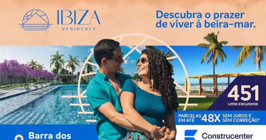 Lote à venda no ibiza beach residence , centro , barra dos coqueiros, se
