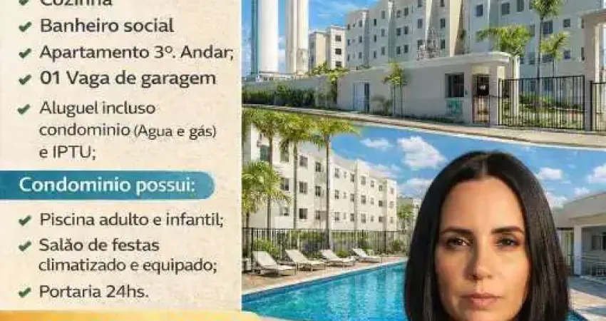 Apartamento para locação no parque vale dos corais, antares, maceió, al