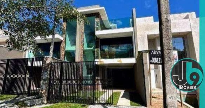 Sobrado novo para Alugar ou vender no Abranches com 3 quartos, 1 suíte, 3 banheiros, 3 vagas de garagem e churrasqueira com 180m² por R$ 7.999,00/mês