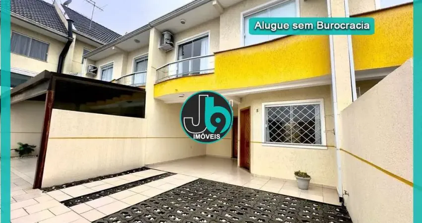 Sobrado em condomínio para alugar no xaxim 99m² com 3 quartos, 1 suíte com closet, churrasqueira e 2 vagas de garagem por r$ 4.300,00/mês