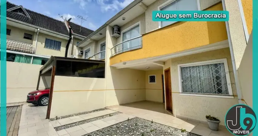 Sobrado em condomínio para alugar no xaxim 99m² com 3 quartos, 1 suíte com closet, churrasqueira e 2 vagas de garagem por r$ 4.300,00/mês