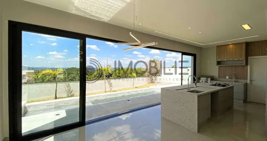 Casa térrea de alto padrão no alphaville castello | 4 suítes | piscina com borda infinita | vista espetacular