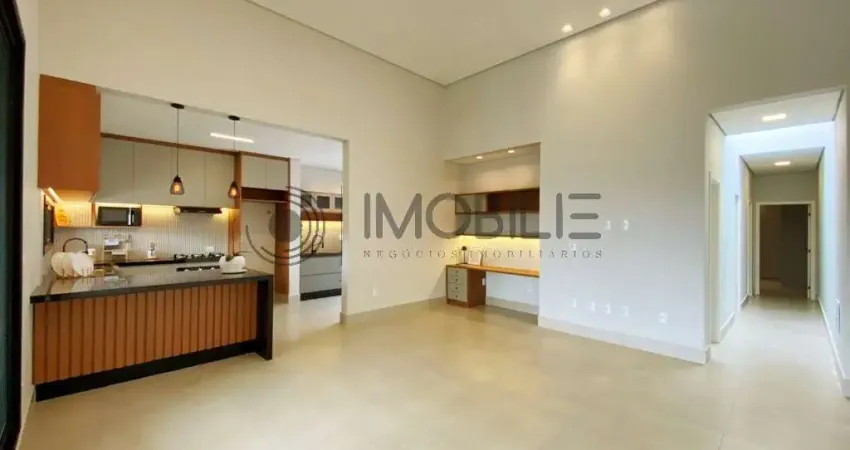 Casa térrea moderna à venda no park gran reserve com 3 dormitórios, área gourmet completa.