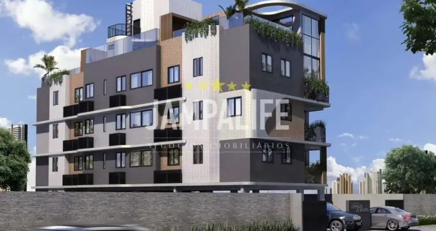 Apartamento medindo 52,46m² com 02 quartos em altiplano cabo branco