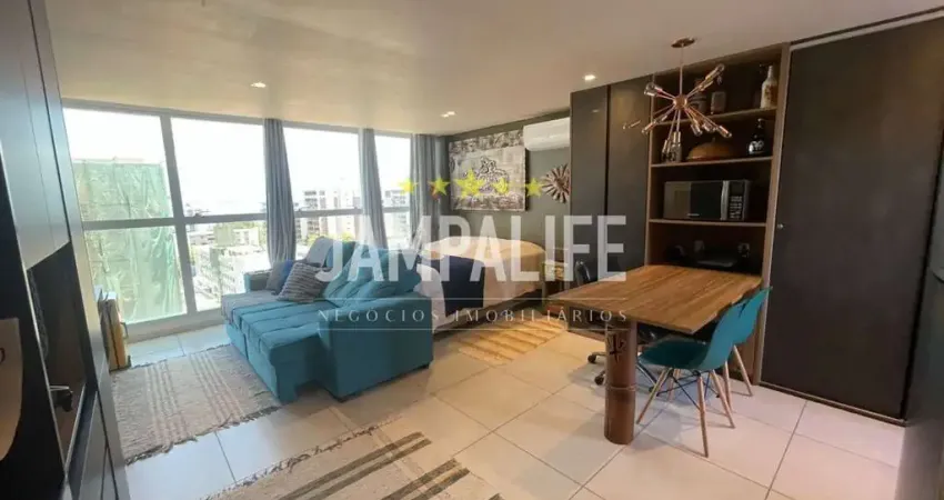 Flat com 1 dormitório à venda, 38 m² por R$ 410.000,00 - Ponta de Campina - Cabedelo/PB