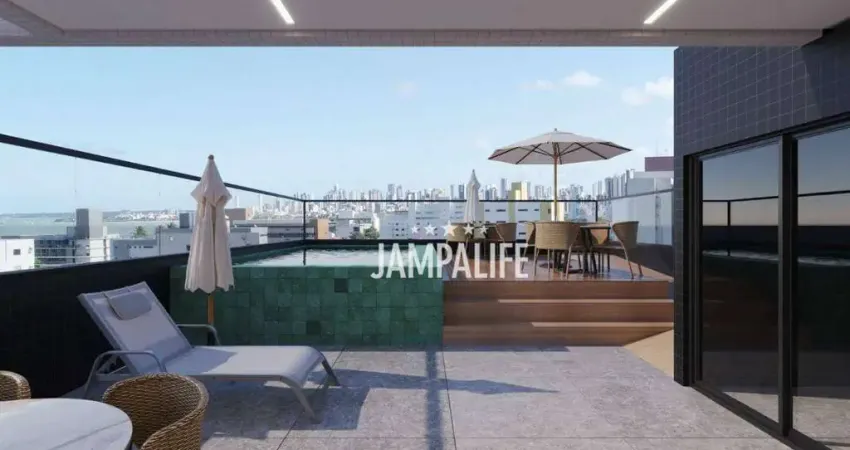 Apartamento Garden com 1 dormitório à venda, 49 m² por R$ 457.000,00 - Ponta de Campina - Cabedelo/PB