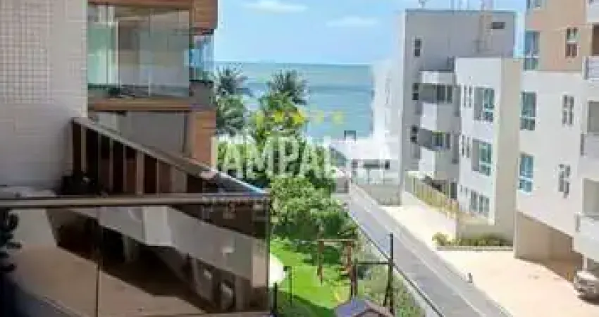 Apartamento pé na areia com 3 dormitórios, 128 m² - venda por r$ 2.500.000 ou aluguel por r$ 15.183/mês - ponta de campina - cabedelo/pb